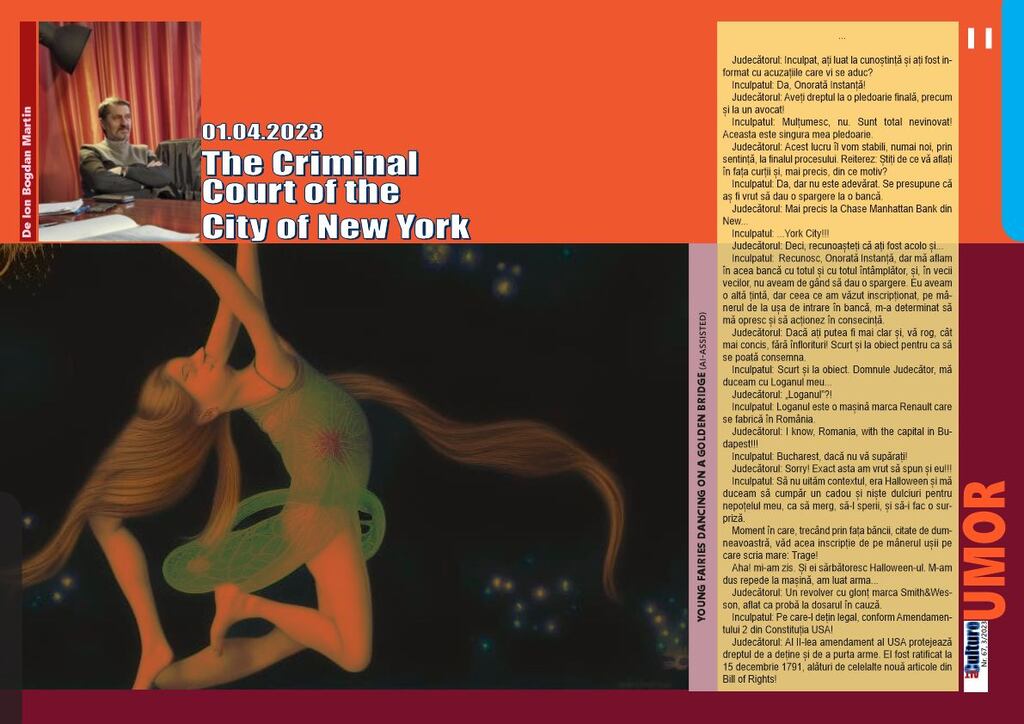 01.04.2023 The Criminal Court of the  City of New York - ALTCULTURE MAGAZINE●67●3/2023
De Ion Bogdan Martin