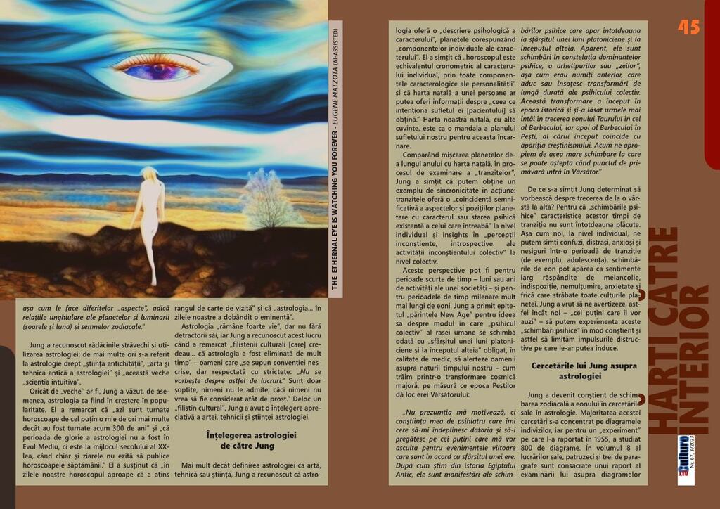 Astrologie versus Psihologie  - ALTCULTURE MAGAZINE●67●3/2023
De Corina Gheorgheza