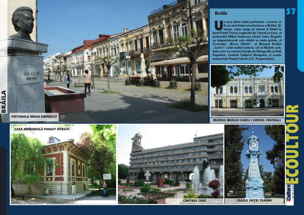 Orașele Regiunii Dunărea de Jos - ALTCULTURE MAGAZINE●68●4/2023
De Adina&Bogdan Baranovschi