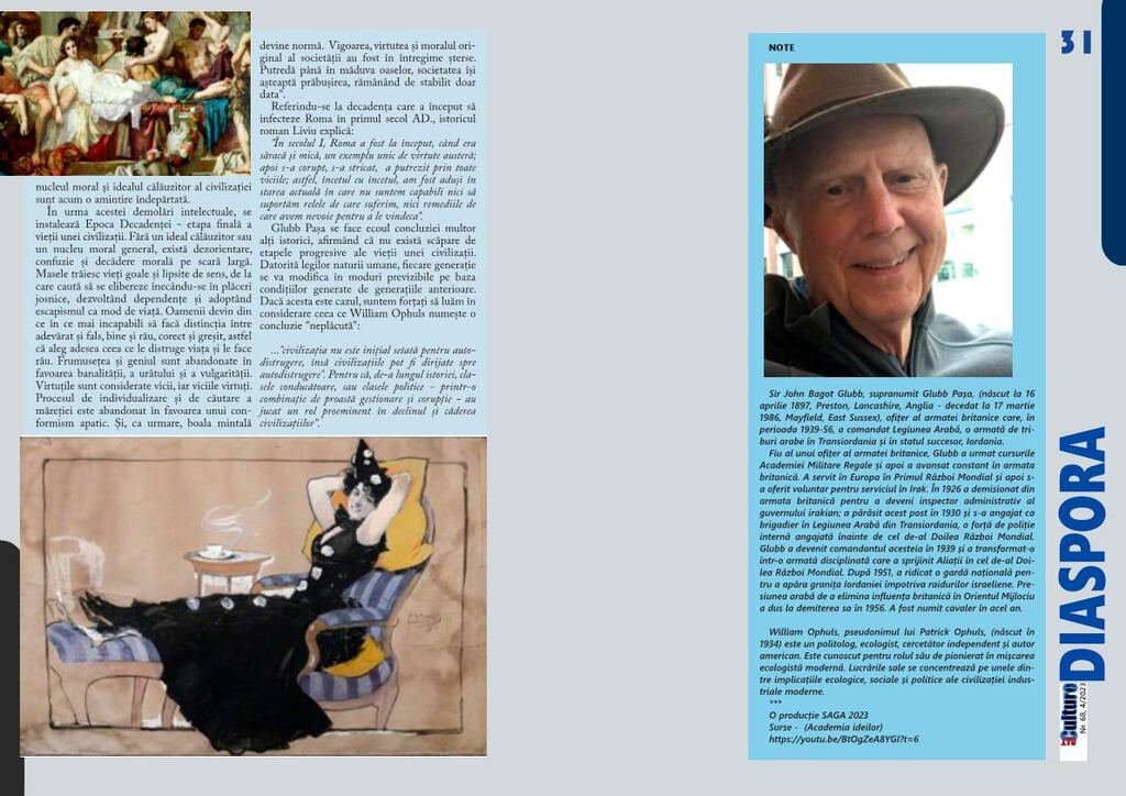 De ce se prăbușesc civilizațiile? - ALTCULTURE MAGAZINE●68●4/2023
De Adrian Grauenfels